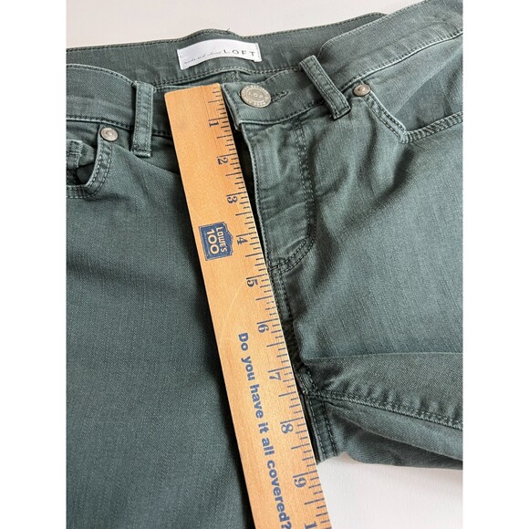 LOFT Women's Modern Skinny Jeans Dark Green Stretch Cotton Size 0 / 25 - Picture 7 of 9
